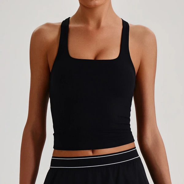 SPARK Women’s Square Neck Racerback Yoga Fitness Tank Top LQ2208