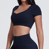 SPARK Soft Crew Neck Yoga Crop Top LQ4093