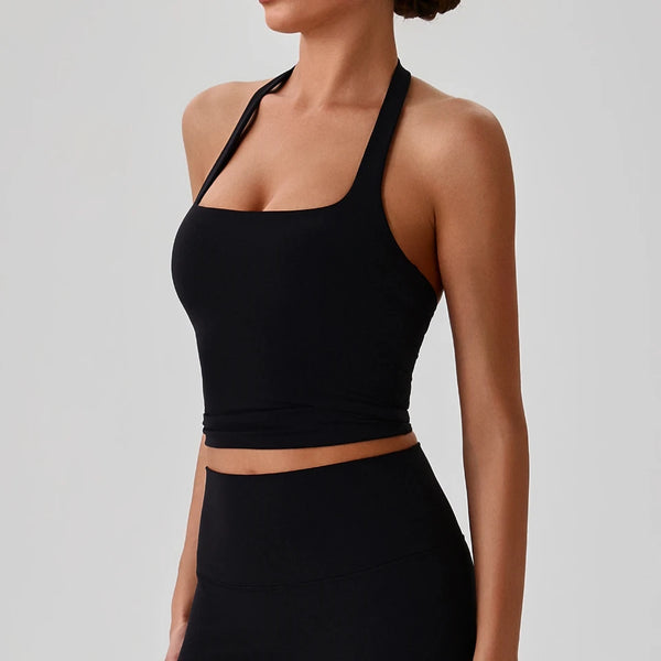 SPARK Women's Naked-Feel Halter Backless Yoga Tank Top LQ4150