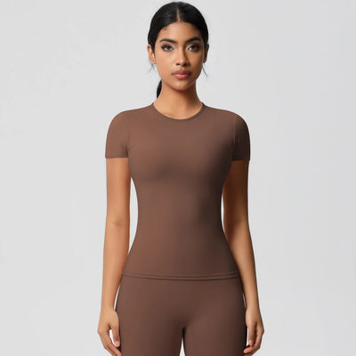 SPARK Normal Slim Yoga Short Sleeve Top LR7103