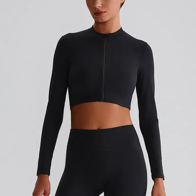 SPARK Fitness Cropped Long Sleeve Jacket LQ8022