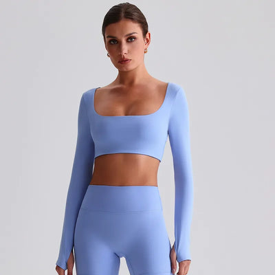 SPARK Recycled Square Neck Yoga Crop Top LQ8026