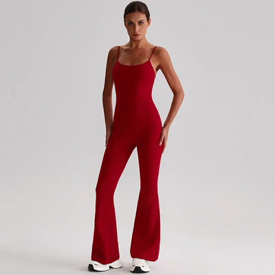 SPARK Spaghetti Straps Yoga Long Jumpsuit LQ8031