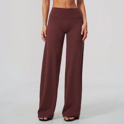 SPARK Brushed Slim-Fit Wide Leg Pants For Women ZC5529