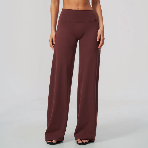 SPARK Brushed Slim-Fit Wide Leg Pants For Women ZC5529