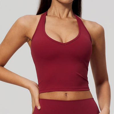SPARK Women's V Neck Halter Tank Top ZC5529