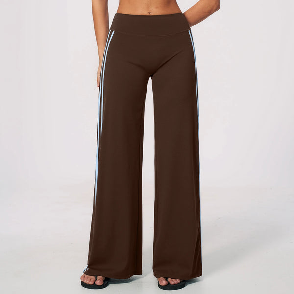 SPARK Women's Contrast Color Wide Leg Yoga Pants ZC3588