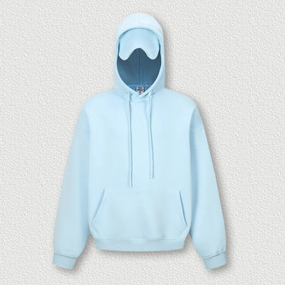 SPARK Men's Solid Color Hooded Sweatshirt with Eye Mask TH2692