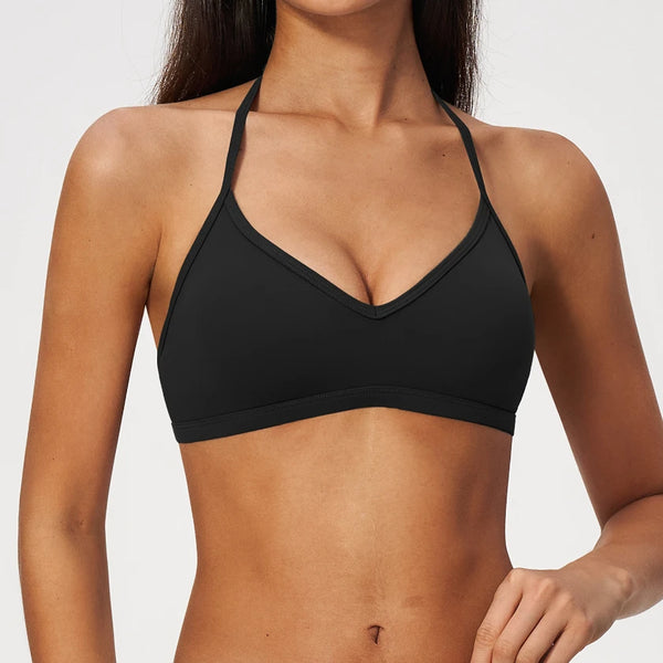 SPARK Women’s Sexy V-neck Halter Yoga Fitness Bra ZC9666
