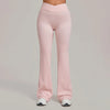 SPARK Women's High Waist Crossover Flare Yoga Pants QS9089