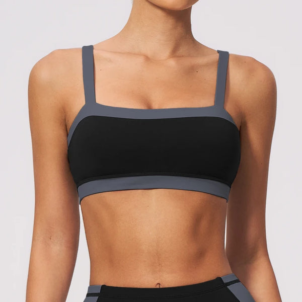 SPARK Color Block Nude Feel Yoga Sport Bra ZC2567