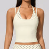 SPARK New Color-blocked Polka Dot Yoga Tank Top ZC4549