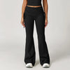 SPARK Folded Waist Yoga Flared Pants with Drawstring ZC3055