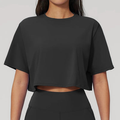 SPARK New Crew-Neck Loose Cropped Athletic Yoga Fitness T-Shirt ZC3091-2
