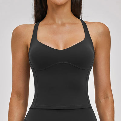 SPARK Women's Criss-Cross Back Yoga Sports Tank Top ZC2546
