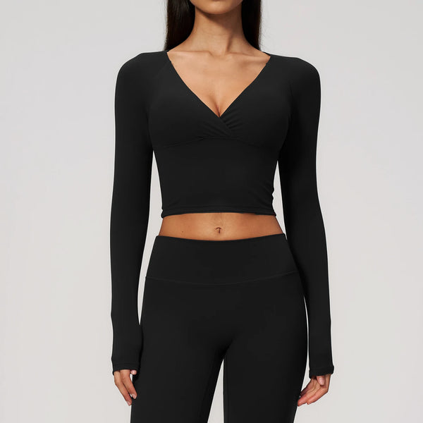 SPARK Women's Slim-Fit Long-Sleeve Yoga Top ZC4208