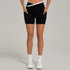 SPARK Color Block Cross Waist Butt Lifting Yoga Shorts TF12197