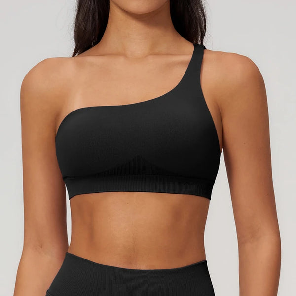 SPARK Spring New One Shoulder Pretty-Back Yoga Bra ZC7790