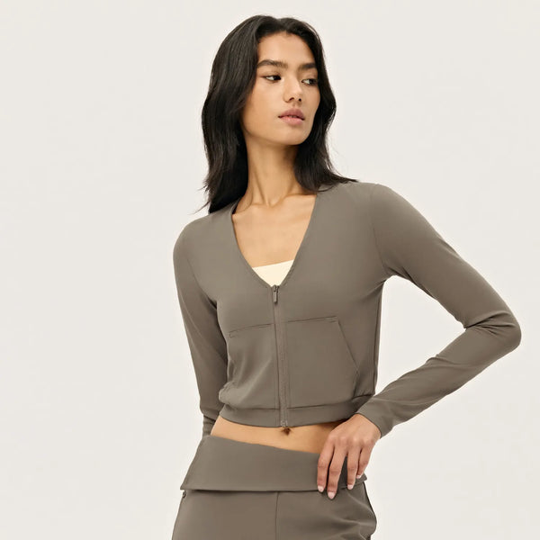 SPARK Women’s Cropped V-Neck Workout Jacket DS126067