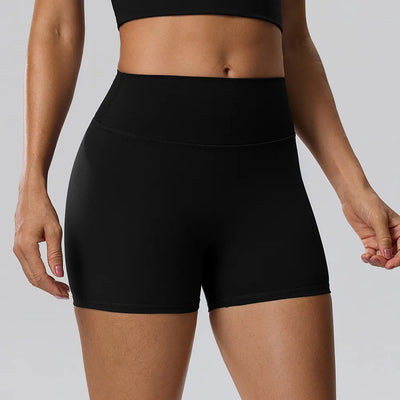 SPARK Women's High-Waist Butt-Lifting Yoga Shorts YEL62428