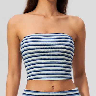 SPARK Women's New Striped Yoga Fitness Tube Top ZC4556