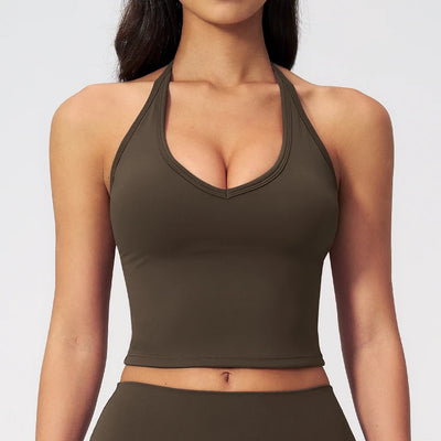 SPARK Women's V Neck Halter Tank Top ZC5529