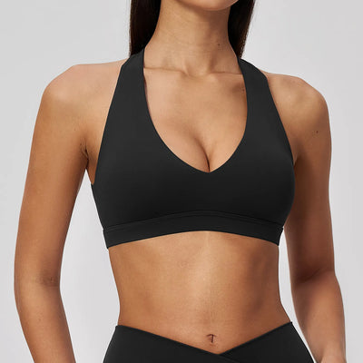 Spark Women's Halter-Neck High Support Yoga Sports Bra ZC2588