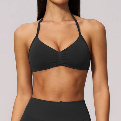 SPARK Women's Seamless Halter Push-up Yoga Sports Bra ZC4535
