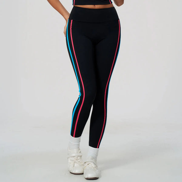 SPARK Women’s Color-Block High-Waisted Tummy Control Yoga Leggings ZC2578