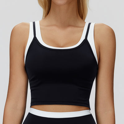 SPARK Two-piece Split Yoga Tank Top For Women ZC3129