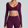 SPARK Women's Sexy V Neck Yoga Fitness Crop Top YJ0217