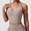 SPARK V-Neck Cross Beautiful Back Yoga Tank Top CY5339