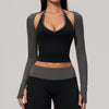 SPARK New Long-Sleeve Crop Athletic Yoga Shrug ZC9639