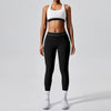 SPARK Contrast Color Two Piece Fitness Set JK235