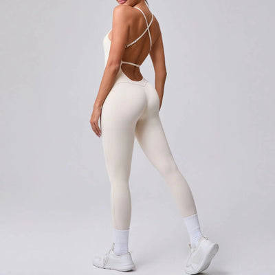 SPARK Adjustable Strap One-piece Yoga Fitness Jumpsuit TF95856