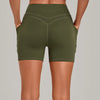 SPARK Women's Tummy Control High-Waisted Yoga Shorts with Pockets TF2116