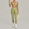 SPARK Ruched Sports Bra & High-Waisted Workout Set TF9291