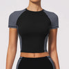 SPARK Color Block Yoga Quick Dry Fitted Short Sleeve ZC2567