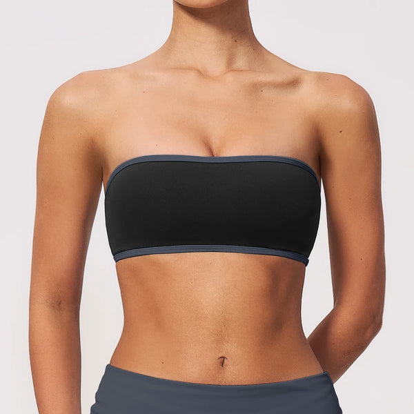 SPARK Women's Color-block Yoga Tube Top ZC2570