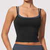 SPARK Women's Contrast Color Fake Two-Layer Yoga Tank Top ZC2570