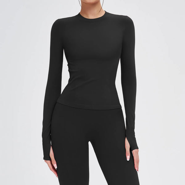 SPARK Seamless Crew Neck Yoga Long Sleeve Top ZC5081