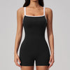 SPARK Women's Square Neck Backless Yoga Fitness Bodysuit ZC2134-2