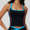 SPARK Women’s Color-Block Crossover Backless Workout Tank Top ZC2578