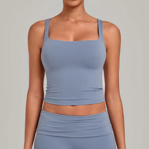 SPARK Women’s Square Neck Yoga Tank Tops TF6012