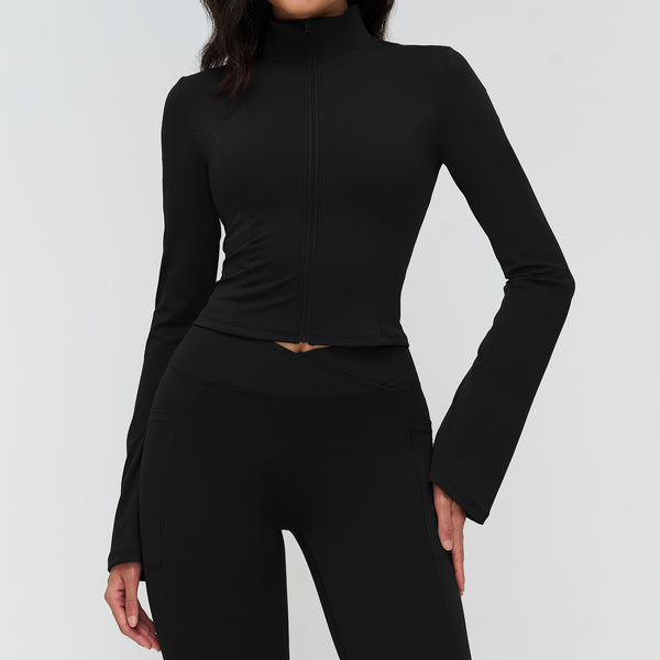 SPARK Fashion Flared Sleeves Yoga Fitness Jacket ZC4518