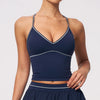 SPARK Women's Color-Block V-neck Halter Yoga Tank Top ZC9615