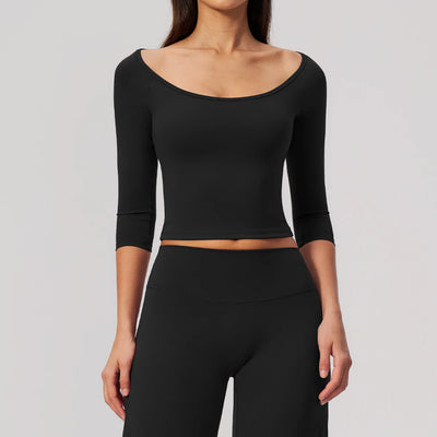 SPARK Women's Quick Dry Half-Sleeve Yoga Fitness Top ZC5529