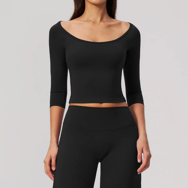 SPARK Women's Quick Dry Half-Sleeve Yoga Fitness Top ZC5529
