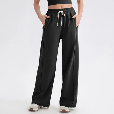 SPARK Drawstring Straight Leisure Sweat Pants YEL52316