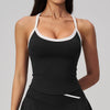 SPARK Color-blocked Bare-feel Yoga Fitness Tank Top ZC2134